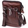 Недорогая мужская кожаная сумка коричневого цвета на пояс или на плечо Vintage 2422564 - 2