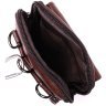 Недорогая мужская кожаная сумка коричневого цвета на пояс или на плечо Vintage 2422564 - 4