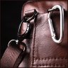 Недорогая мужская кожаная сумка коричневого цвета на пояс или на плечо Vintage 2422564 - 8