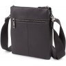 Черная мужская наплечная сумка из натуральной кожи высокого качества H.T Leather (10327) - 3