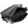 Черная мужская наплечная сумка из натуральной кожи высокого качества H.T Leather (10327) - 6