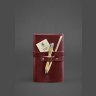 Женский кожаный блокнот (Софт-бук) из матовой кожи в бордовом цвете - BlankNote (42016) - 4