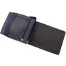 Синяя сумка-планшет из натуральной кожи с клапаном Leather Collection (11137) - 6