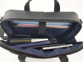 Функциональная мужская деловая сумка черного цвета VATTO (11858) - 2
