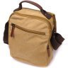 Мужская сумка-барсетка из текстиля песочного цвета с ручкой Vintage 2422229 - 2