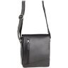 Мужская плечевая сумка маленького размера из натуральной кожи высокого качества в черном цвете Visconti Messenger Bag 69116 - 10