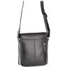 Мужская плечевая сумка маленького размера из натуральной кожи высокого качества в черном цвете Visconti Messenger Bag 69116 - 11