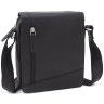 Мужская плечевая сумка маленького размера из натуральной кожи высокого качества в черном цвете Visconti Messenger Bag 69116 - 1