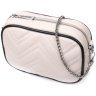 Элегантная женская сумка белого цвета из натуральной кожи на цепочке Vintage 2422380 - 1
