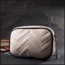 Элегантная женская сумка белого цвета из натуральной кожи на цепочке Vintage 2422380 - 6