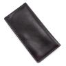 Глянцевый кожаный купюрник черного цвета Grande Pelle (13085) - 3