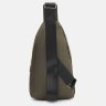 Мужской текстильный слинг-рюкзак в цвете хаки с принтом Monsen 71617 - 3
