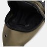 Мужской текстильный слинг-рюкзак в цвете хаки с принтом Monsen 71617 - 5