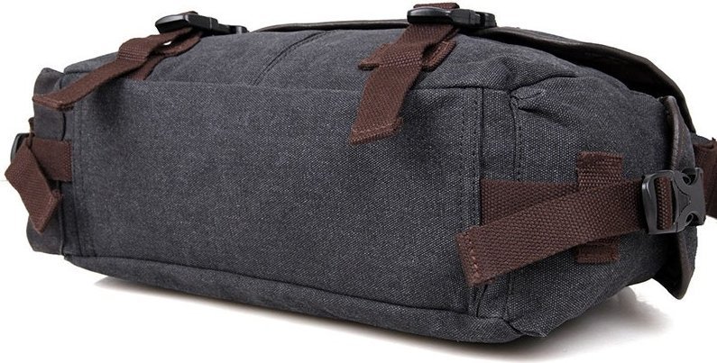 Серая мужская сумка из прочного текстиля с отделом под ноутбук Vintage (14413)
