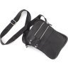 Мужская недорогая кожаная сумка-планшет черного цвета на два отдела Leather Collection (39243917) - 5