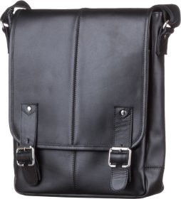 Чоловіча шкіряна сумка на плече вертикального формату SHVIGEL (11040)