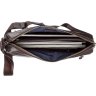 Деловая мужская сумка-мессенджер из гладкой кожи коричневого цвета SHVIGEL (11251) - 5