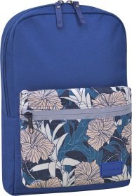 Тканевый рюкзак яркого синего цвета с принтом Bagland (55417)