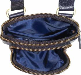 Небольшая мужская сумка через плечо из фактурной кожи VATTO (11659) - 2