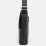 Мужская плечевая кожаная сумка черного цвета с клапаном Keizer (56217) - 5