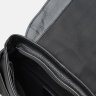 Мужская плечевая кожаная сумка черного цвета с клапаном Keizer (56217) - 6