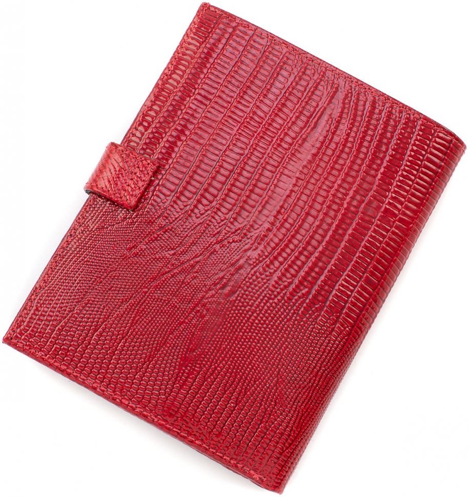 Многофункциональный женский кошелек из натуральной кожи в красном цвете KARYA (12367)