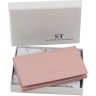 Кожаная женская обложка под документы светло-розового цвета ST Leather (14002) - 8