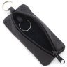 Черная маленькая ключница из фактурной кожи на молнии ST Leather 70818 - 2