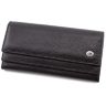 Кожаный черный кошелек с отделением для карт ST Leather (16811) - 5
