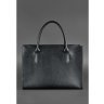 Женская сумка шоппер из натуральной кожи черного цвета с фиксацией BlankNote Blackwood (12712) - 6