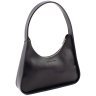 Черная женская сумка-багет с одной лямкой из натуральной итальянской кожи Grande Pelle 73818 - 4