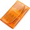 Оранжевый кошелек на магните из змеиной кожи SNAKE LEATHER (024-18151) - 1