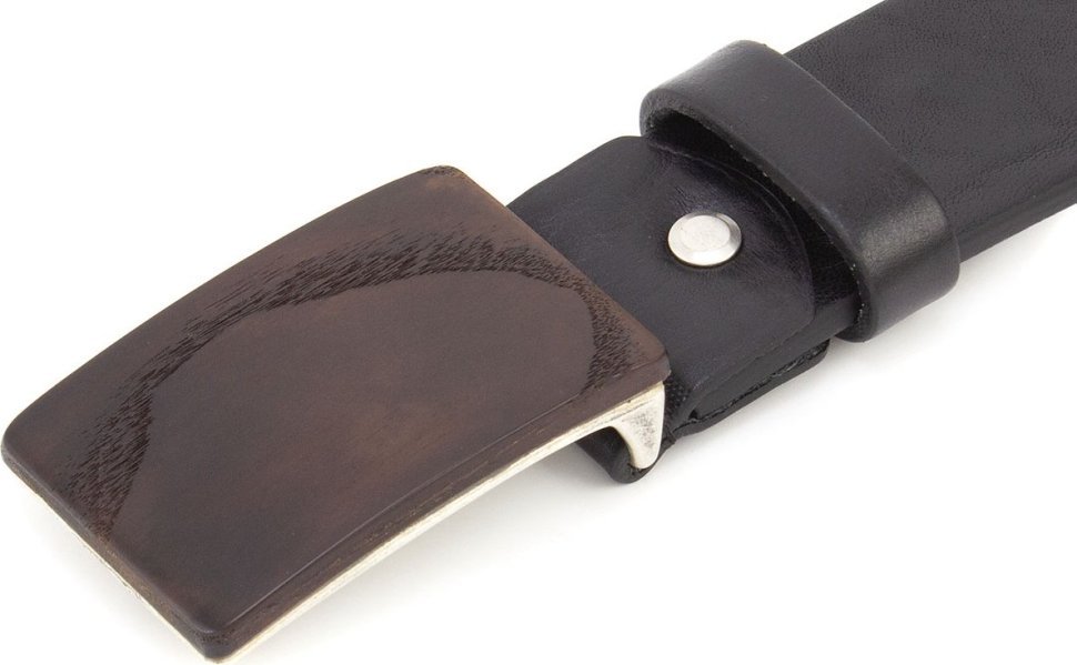 Итальянский кожаный ремень с деревянной пряжкой мореного дуба Gherardini 40570-GH