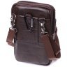 Компактная мужская сумка из натуральной кожи коричневого цвета на пояс или на плечо Vintage 2422141 - 2