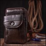 Компактная мужская сумка из натуральной кожи коричневого цвета на пояс или на плечо Vintage 2422141 - 6