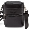 Кожаная маленькая мужская сумка c возможностью носить на плече или на поясе H.T Leather (10001) - 5