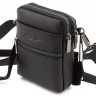 Кожаная маленькая мужская сумка c возможностью носить на плече или на поясе H.T Leather (10001) - 10