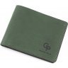 Винтажное портмоне зеленого цвета из натуральной кожи Grande Pelle (13280) - 1