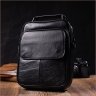 Черная мужская сумка-барсетка из натуральной фактурной кожи с ручкой Vintage 2421950 - 7