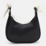 Маленькая женская кожаная сумка хобо в черном цвете Keizer (56019) - 2