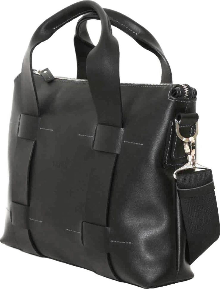 Элегантная черная мужская сумка под формат А4  VATTO (11960)
