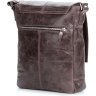 Мужская средняя кожаная сумка через плечо в коричневом цвете SHVIGEL 2400796 - 4