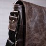 Мужская средняя кожаная сумка через плечо в коричневом цвете SHVIGEL 2400796 - 7