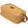 Текстильная мужская барсетка песочного цвета на две молнии Vintage 2422232 - 3