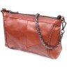Светло-коричневая женская сумка среднего размера из натуральной кожи на плечо Vintage 2422566 - 1