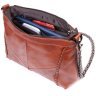Светло-коричневая женская сумка среднего размера из натуральной кожи на плечо Vintage 2422566 - 10