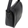 Кожаная мужская сумка-мессенджер черного цвета с отсеком для ноутбука 14 дюймов TARWA (19940) - 5