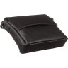 Большая качественная мужская сумка-мессенджер из зернистой кожи черного цвета SHVIGEL (11043) - 5