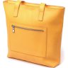 Крупная женская сумка-шоппер из натуральной кожи желтого цвета Shvigel (16358) - 2