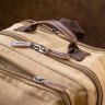 Бежевый рюкзак большого размера на два отделения из текстиля Vintage (20616) - 7
